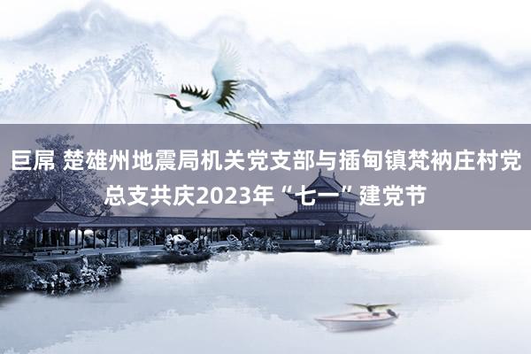 巨屌 楚雄州地震局机关党支部与插甸镇梵衲庄村党总支共庆2023年“七一”建党节